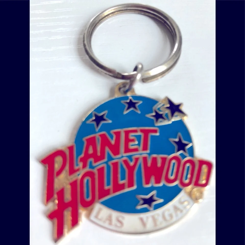 VTG 90s Planet Hollywood Las Vegas logo .Keychain EXC